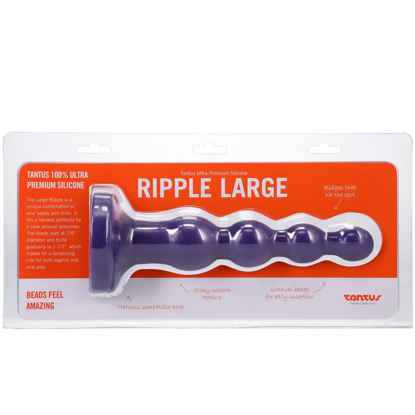 Tantus Silicone Large Ripple Butt Plug - XOXTOYS