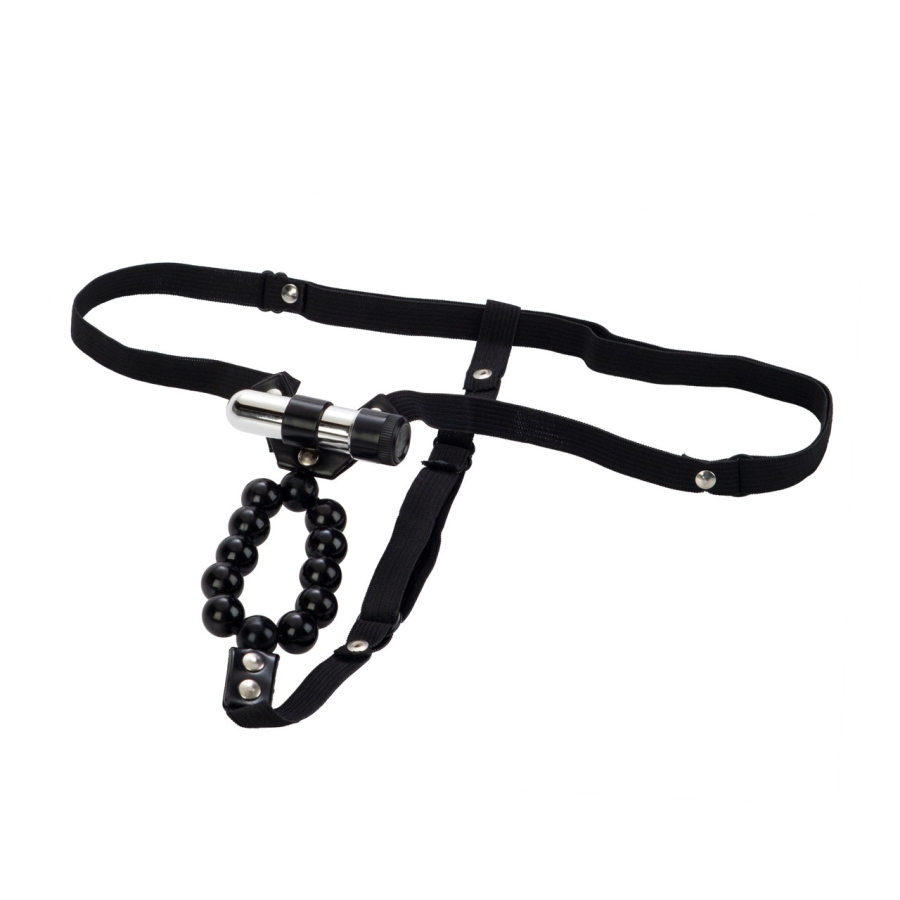 Calexotics Vibrating Lover's Thong With Stroker Beads