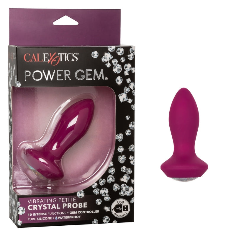 Calexotics Power Gem Vibrating Petite Crystal Probe - XOXTOYS