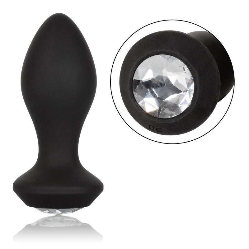 Calexotics Power Gem Vibrating Petite Crystal Probe Black