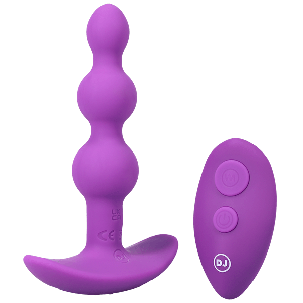 Doc Johnson A-Play Beaded Vibe Rechargeable Anal Plug with Remote