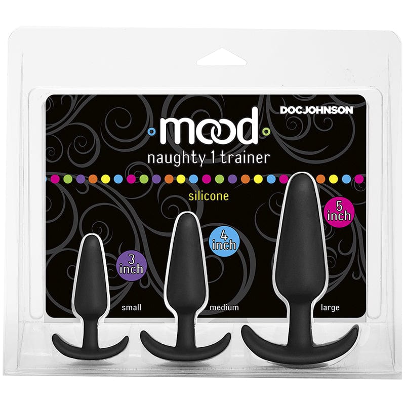Doc Johnson Butt Plugs Black Doc Johnson Naughty 1 Trainer Set