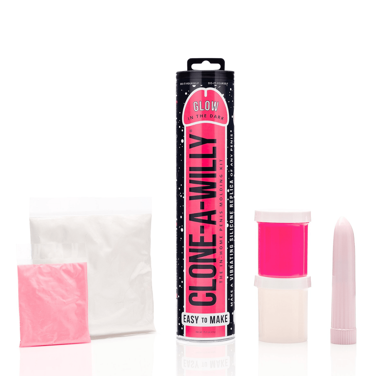 Empire Labs Vibrating Clone A Willy Glow In The Dark Pink