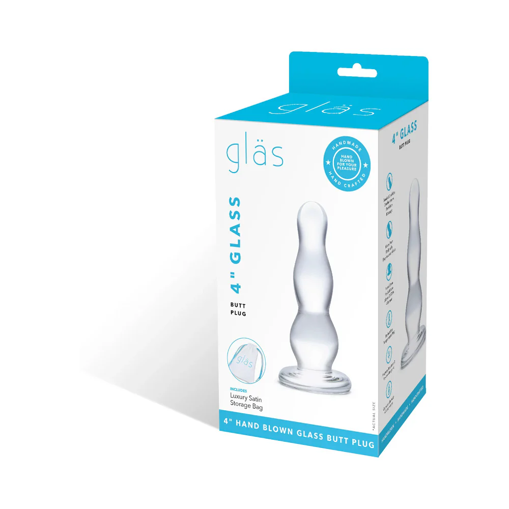 Glas 4" Glass Butt Plug