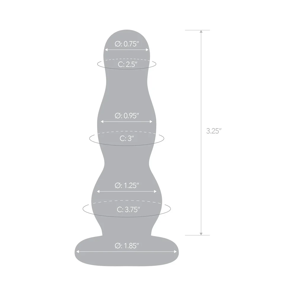 Glas 4" Glass Butt Plug