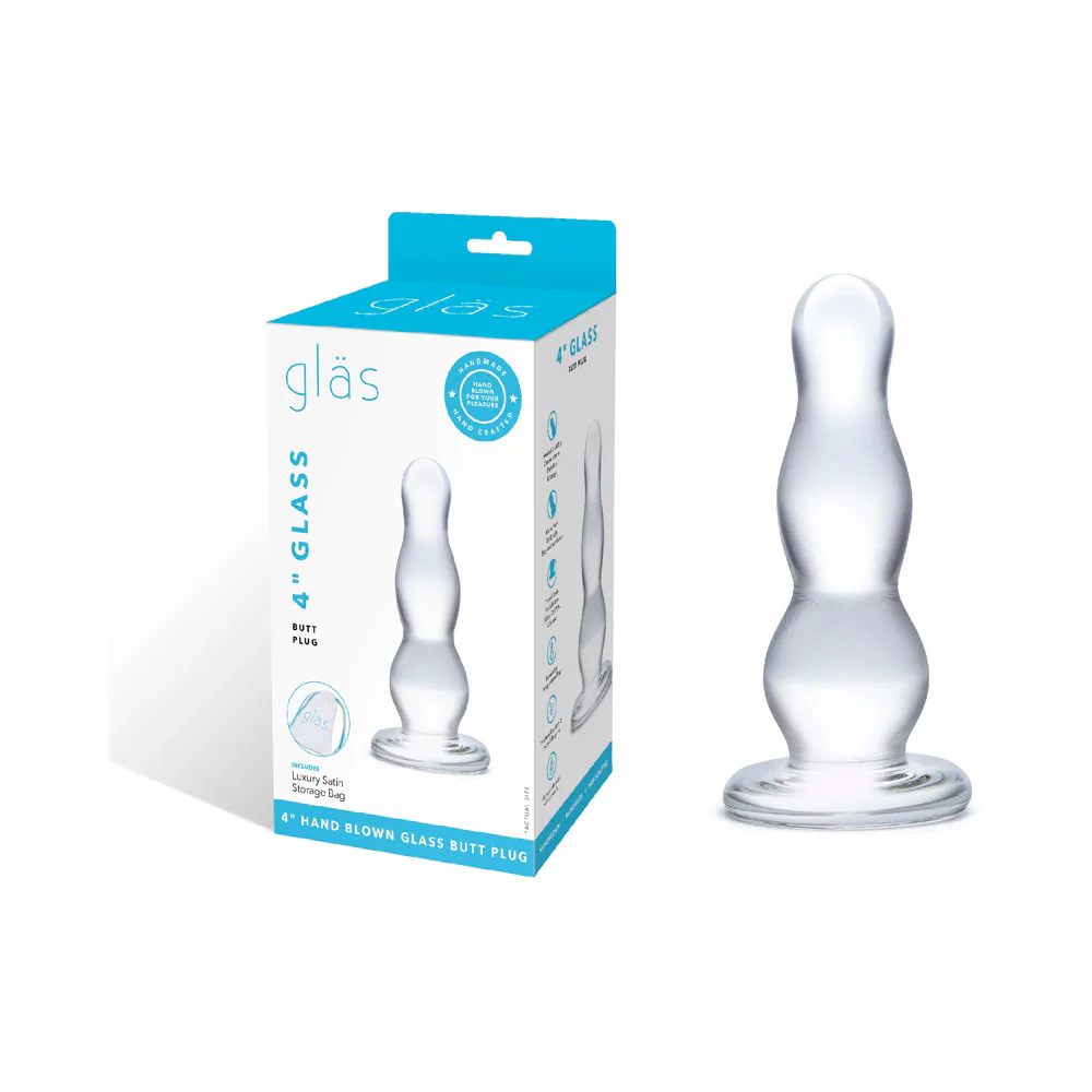 Glas 4" Glass Butt Plug