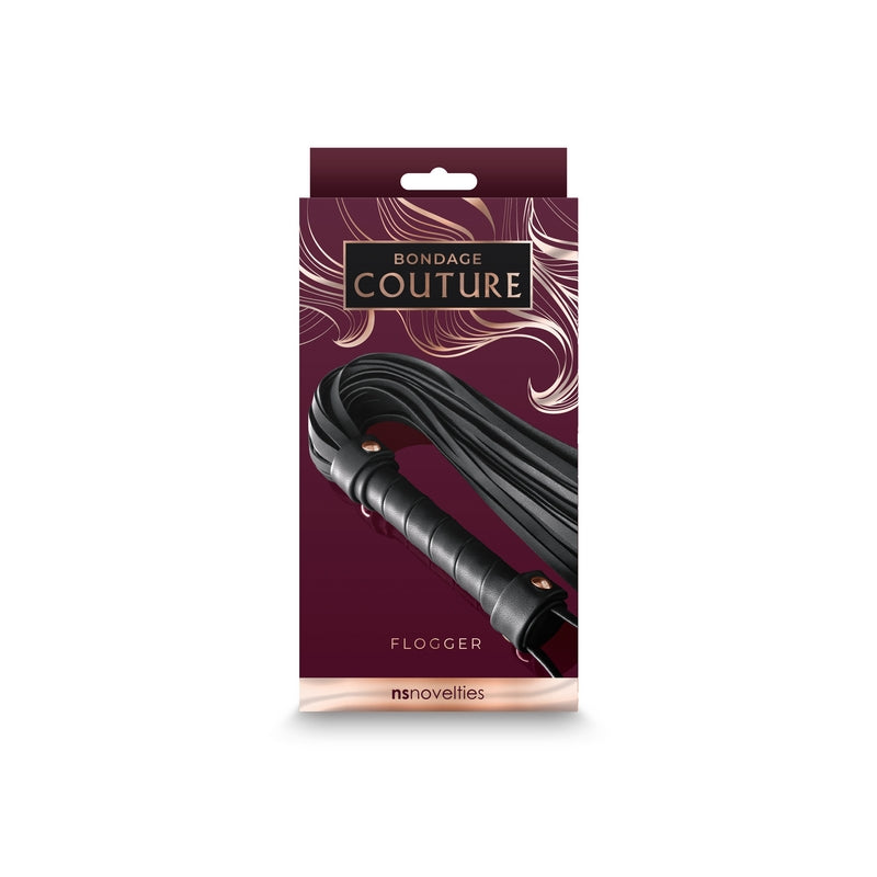 NS Novelties Bondage Couture Black Flogger