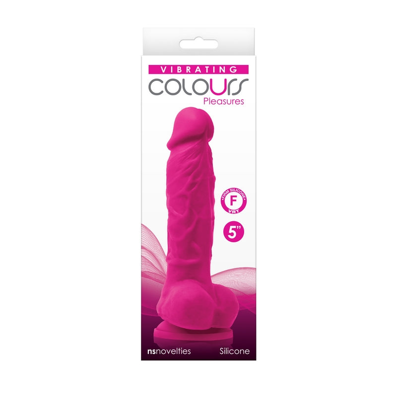 NS Novelties Colours 5″ Vibrating Pink Dildo