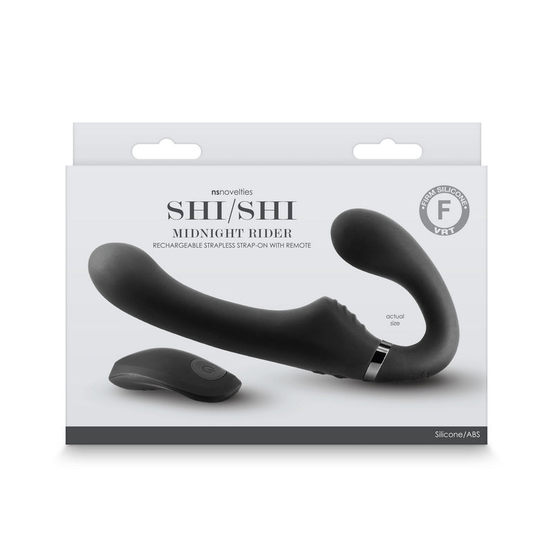 NS Novelties Shi/Shi Midnight Rider Strapless Strap-On with Remote - XOXTOYS