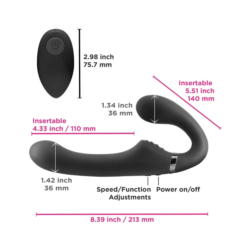 NS Novelties Shi/Shi Midnight Rider Strapless Strap-On with Remote