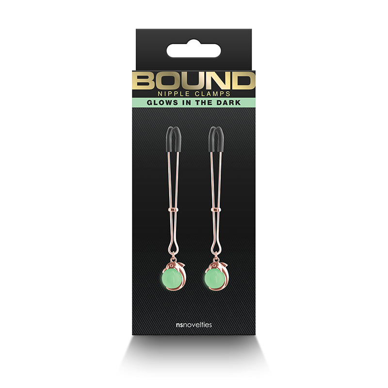 NS Novelties G1 Bound Nipple Clamps Rose Gold