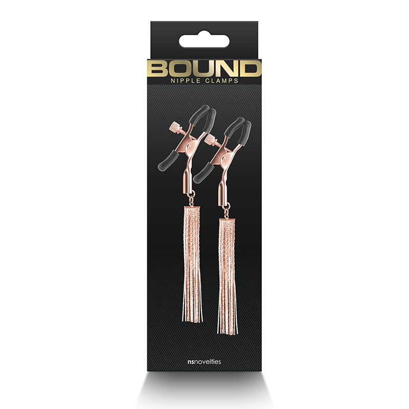 NS Novelties D2 Bound Nipple Clamps Rose Gold