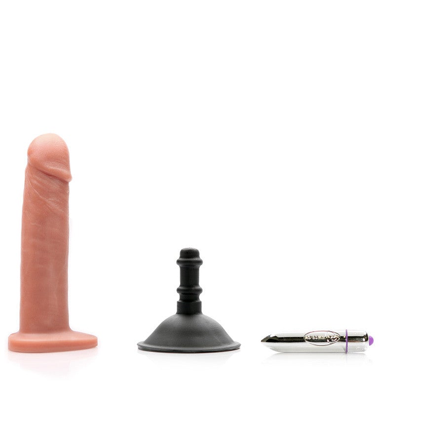 Tantus Alan O2 Dildo Vibrating Kit with Suction Cup Cocoa - XOXTOYS
