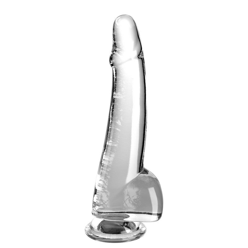 Products King Cock 10" With Balls Clear