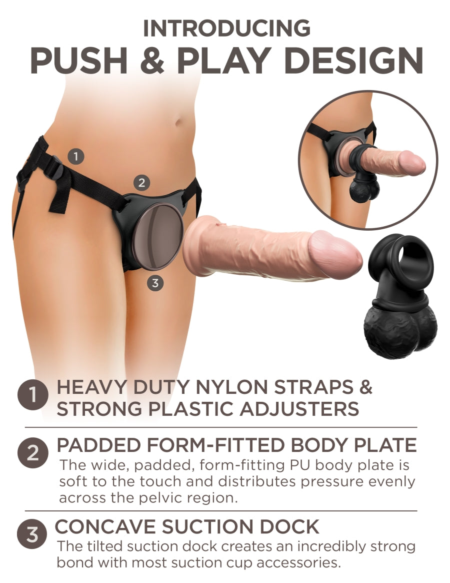 Pipedream King Cock Elite Deluxe Silicone Body Dock Kit