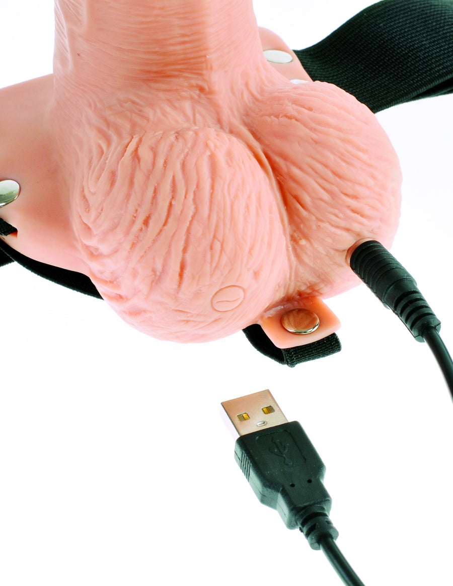 Pipedream Products Fetish Fantasy 6 Hollow Rechargeable Strap-On with Remote