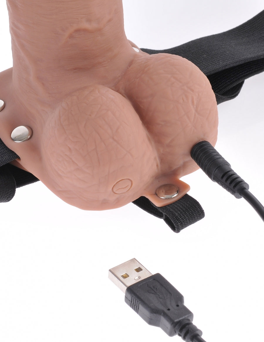 Pipedream Products Fetish Fantasy 7 Hollow Rechargeable Strap-On with Remote
