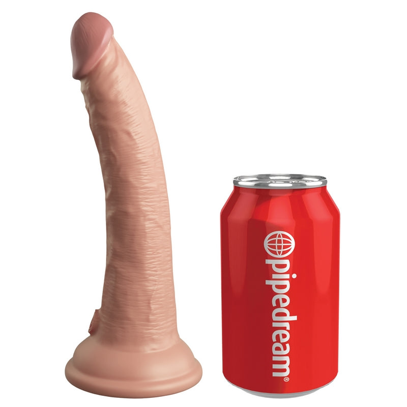Pipedream Products King Cock Elite 7” Vibrating Silicone Cock Light