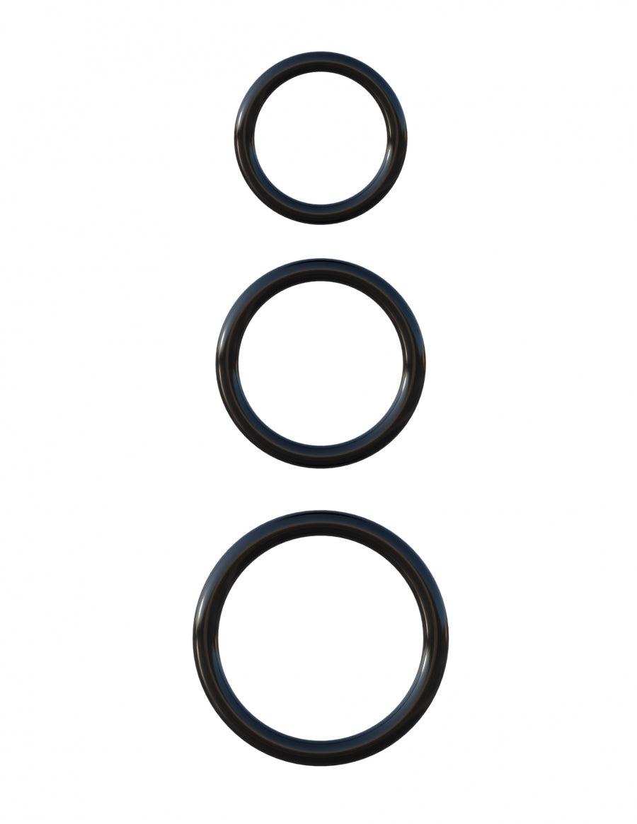 Pipedream Products Fantasy C-Ringz 3-Ring Stamina Set Black