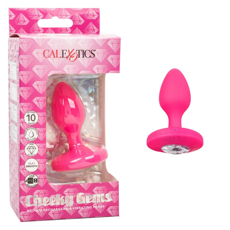 CalExotics Cheeky Gem Vibrating Probe Medium - XOXTOYS