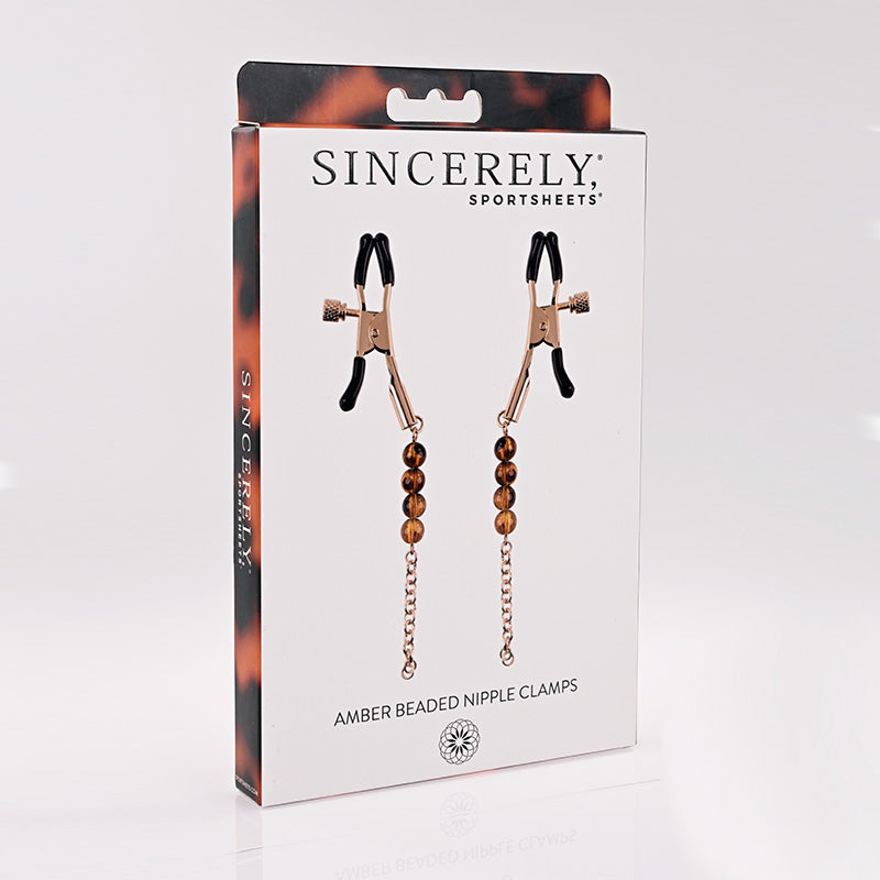 Sportsheets Sincerely Amber Beaded Nipple Clamps