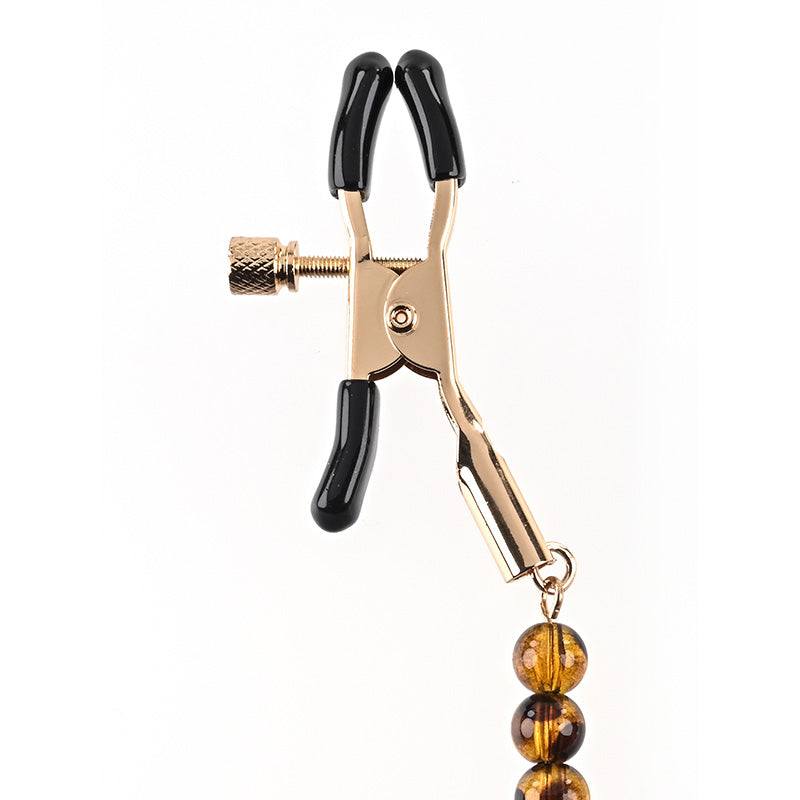 Sportsheets Sincerely Amber Beaded Nipple Clamps
