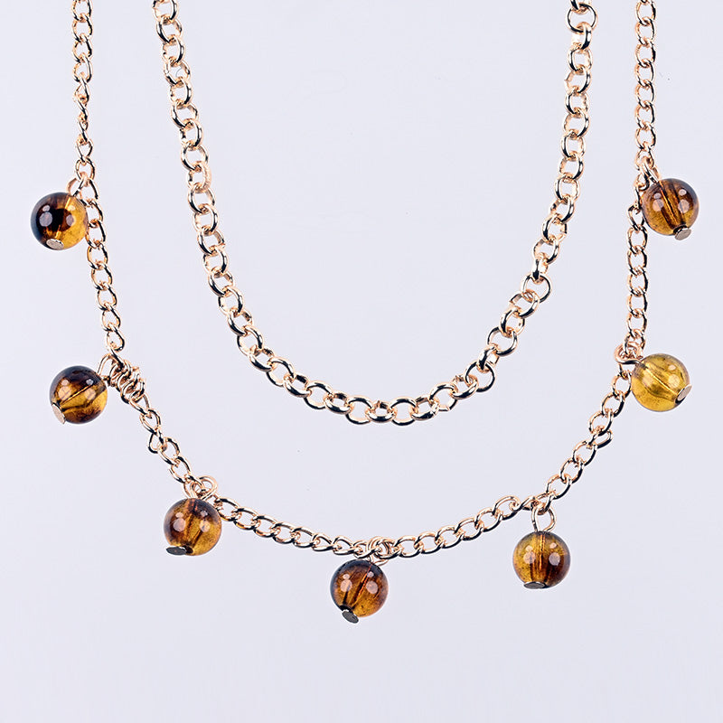 Sportsheets Sincerely Amber Chain & Nipple Clamps