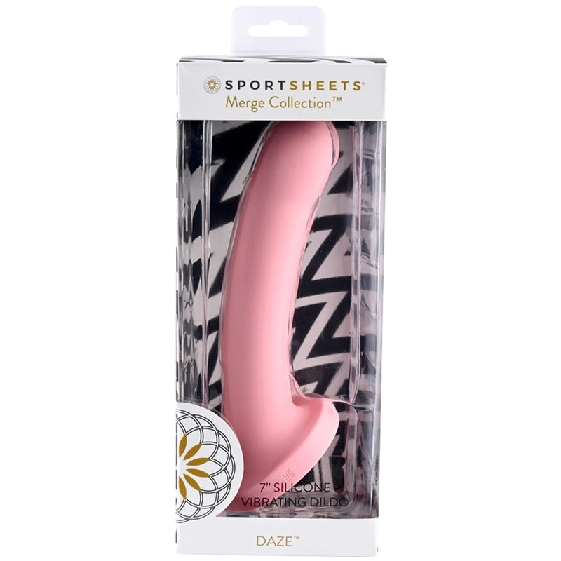 Sportsheets Daze 7” Vibrating Silicone Dildo Pink