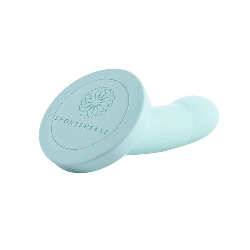 Sportsheets Myst 5” Vibrating Silicone Dildo Sky Blue