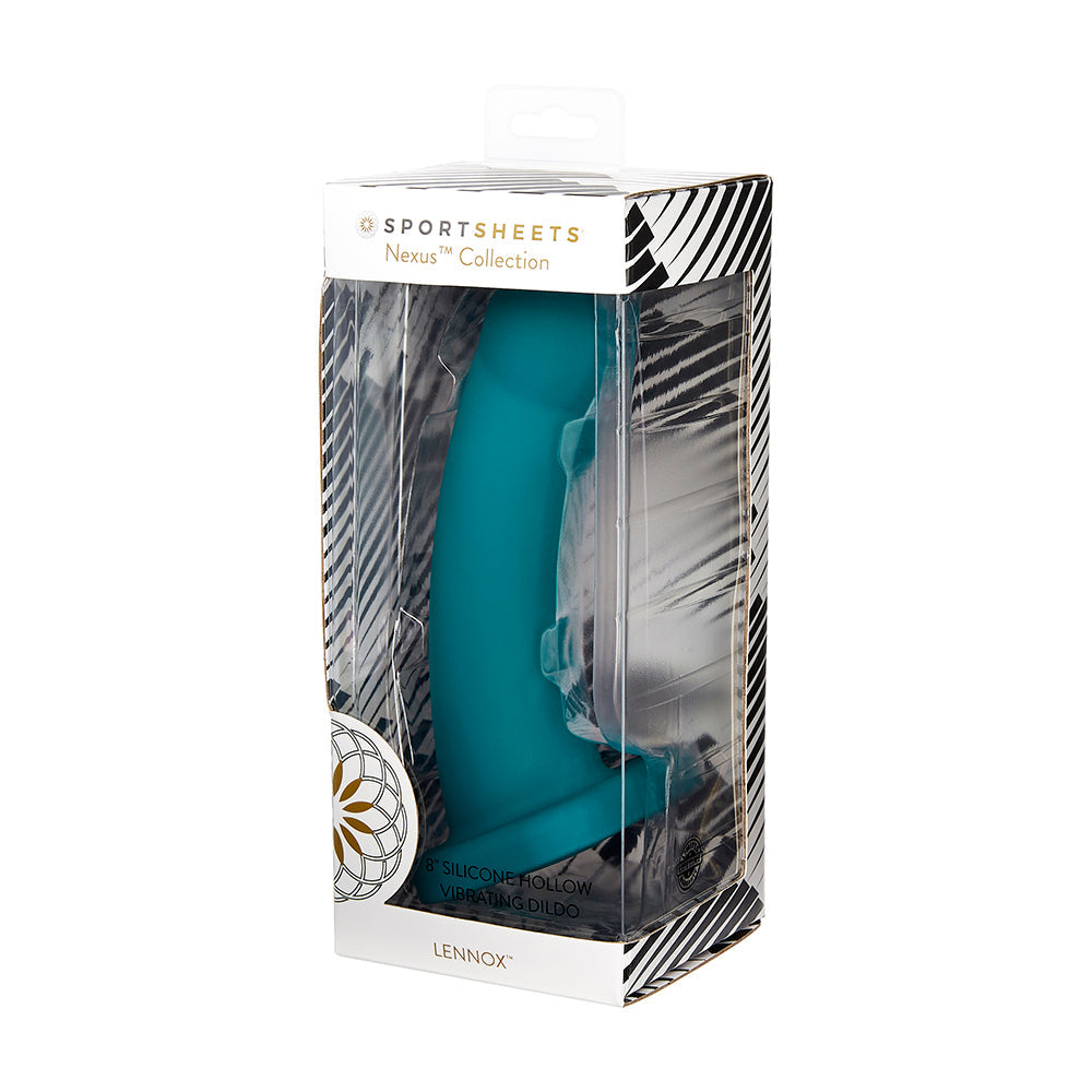 Sportsheets Nexus Lennox 8" Hollow Vibrating Dildo Green