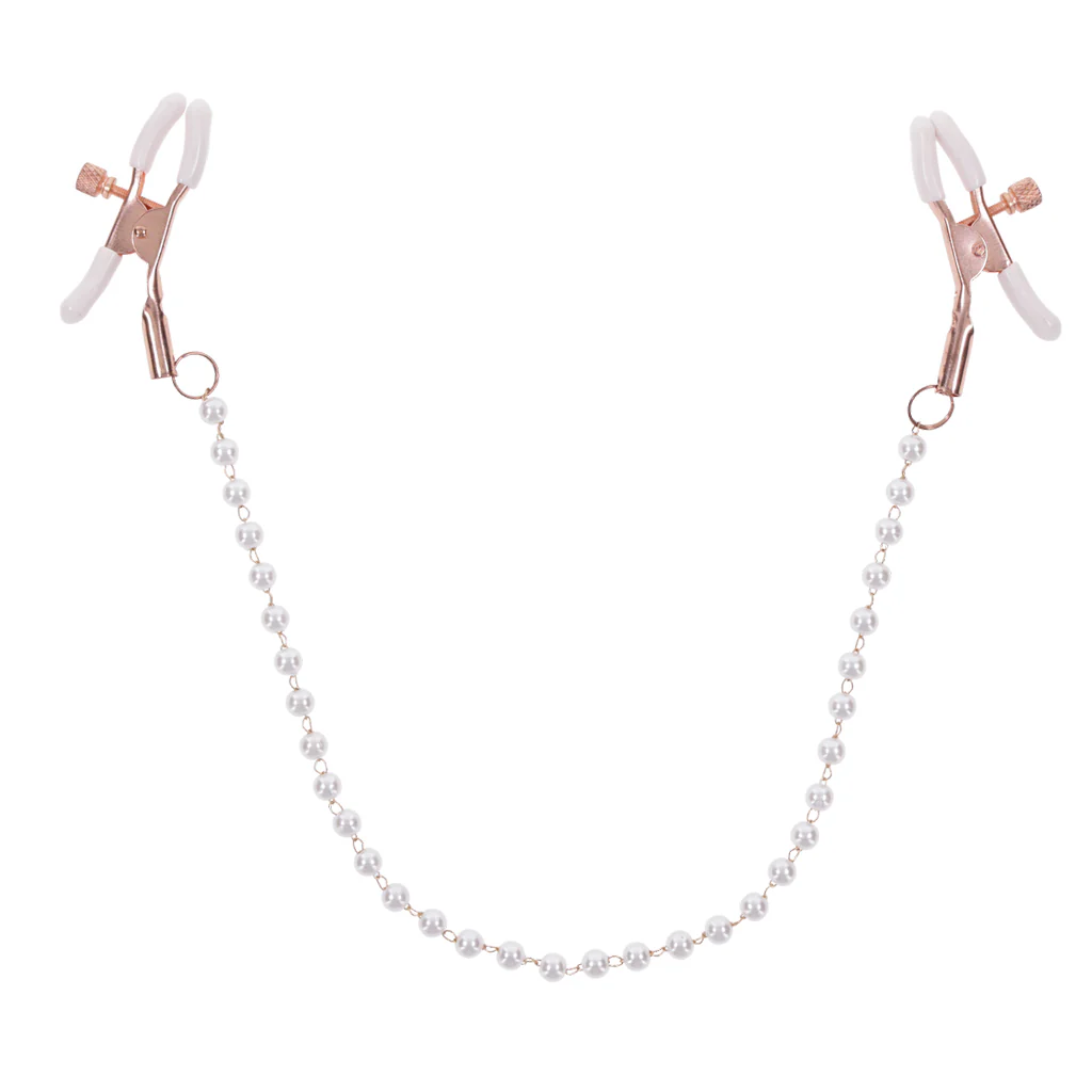 Sportsheets Sex & Mischief Peaches ‘n CreaMe Pearl Nipple Clamps