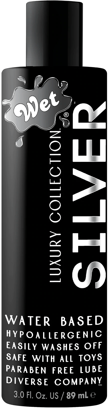 Wet Lubes & Lotions 3oz Wet Silver Water Based Lubricant