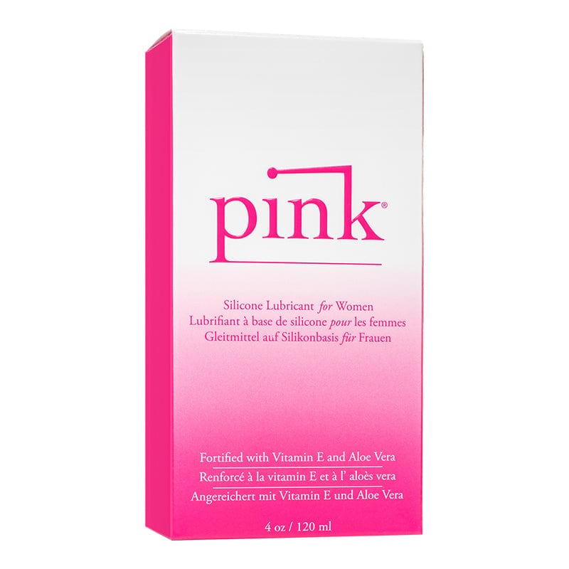 Pink Silicone Lube Glass Bottle