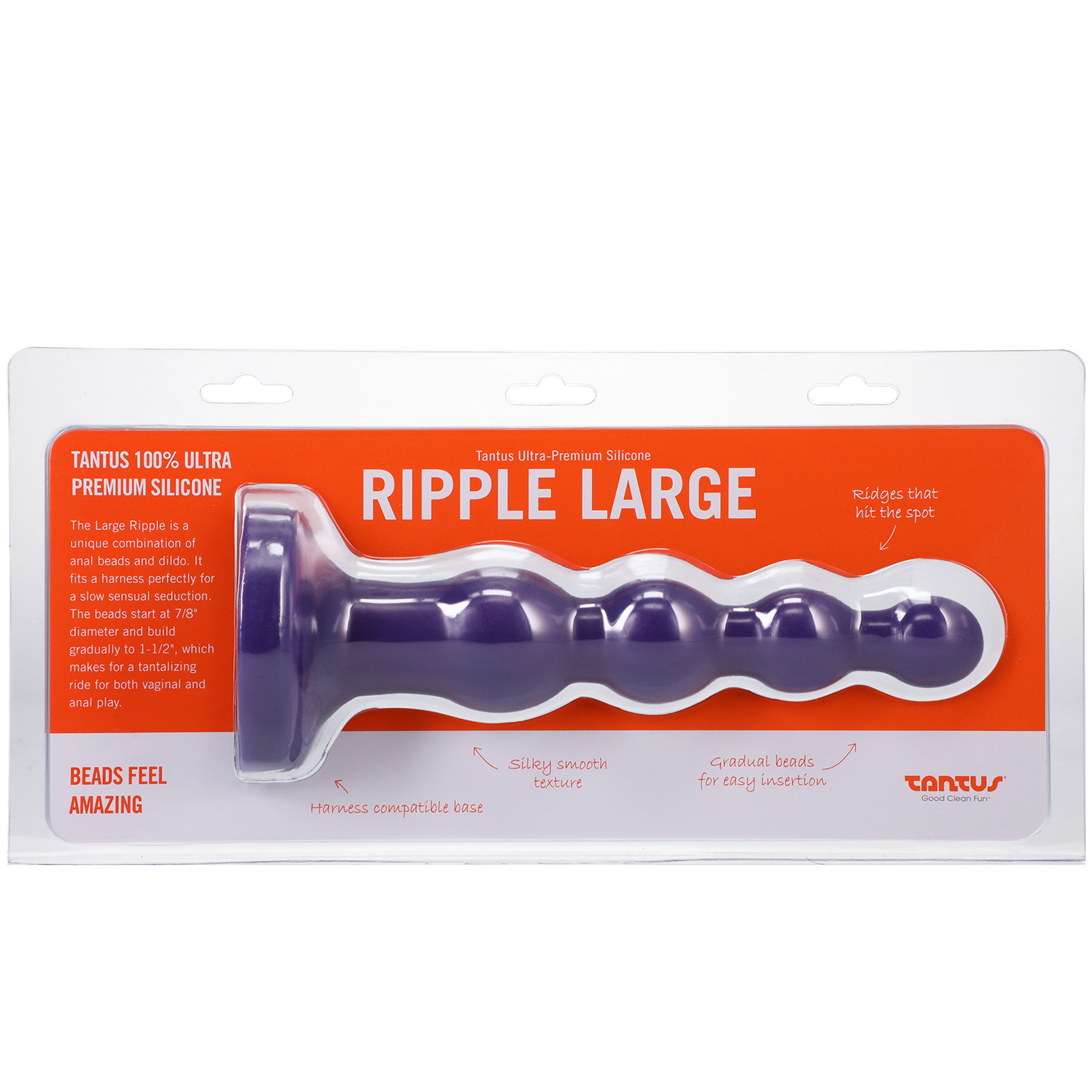 Tantus Silicone Large Ripple Butt Plug - XOXTOYS