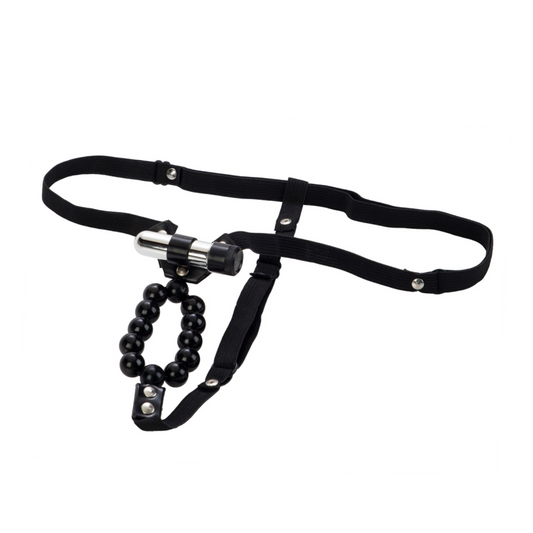Calexotics Vibrating Lover's Thong With Stroker Beads