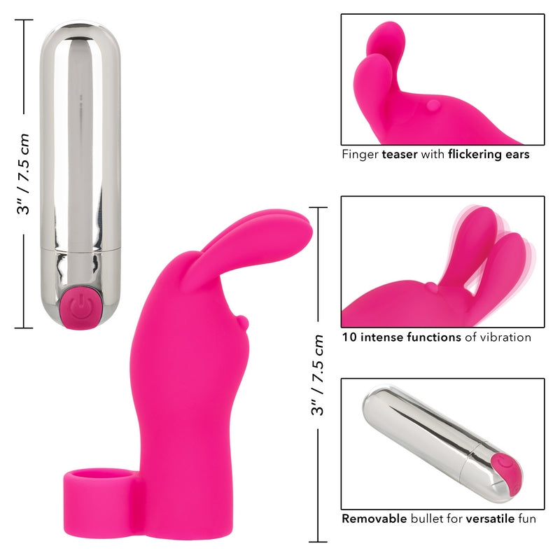 Calexotics Intimate Play Rechargeable Finger Bunny Pink The Toy Drawer Calexotics Intimate Play Rechargeable Finger Bunny Pink The Toy Drawer