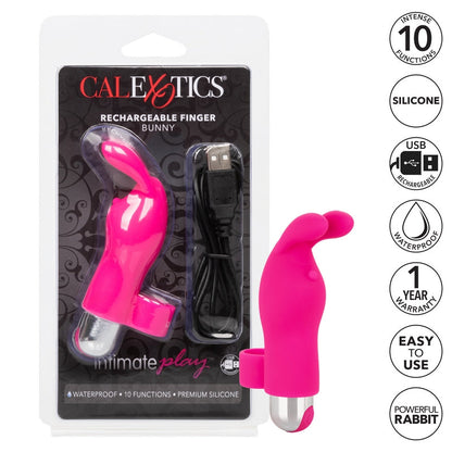 Calexotics Intimate Play Rechargeable Finger Bunny Pink