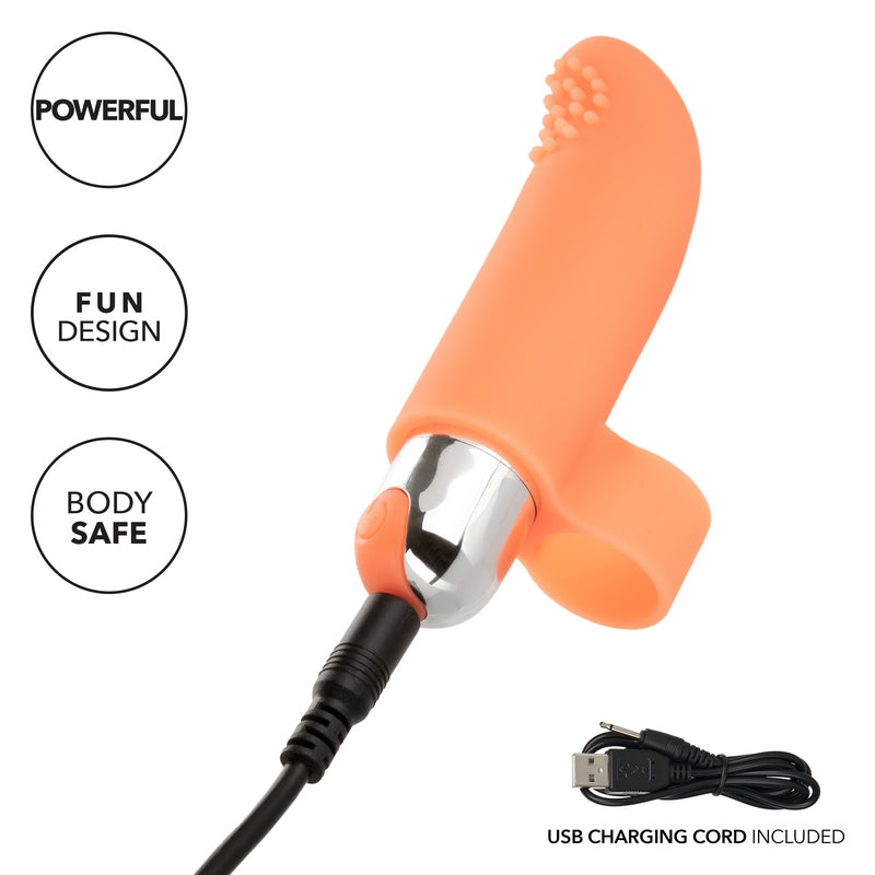 Calexotics Intimate Play Rechargeable Finger Tickler Orange