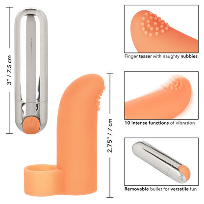 Calexotics Intimate Play Rechargeable Finger Tickler Orange