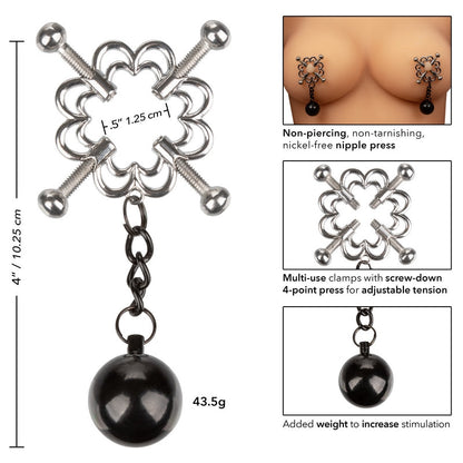 Calexotics Nipple Grips 4-Point Weighted Nipple Press