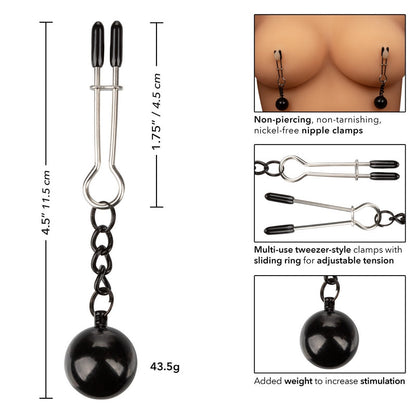 Calexotics Nipple Grips Weighted Tweezer Nipple Clamps