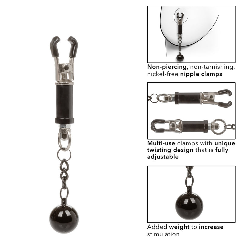 Calexotics Nipple Grips Weighted Twist Nipple Clamps