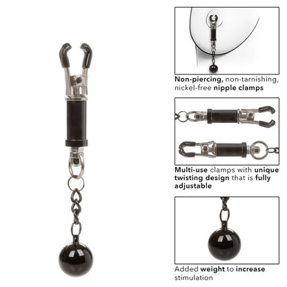 Calexotics Nipple Grips Weighted Twist Nipple Clamps
