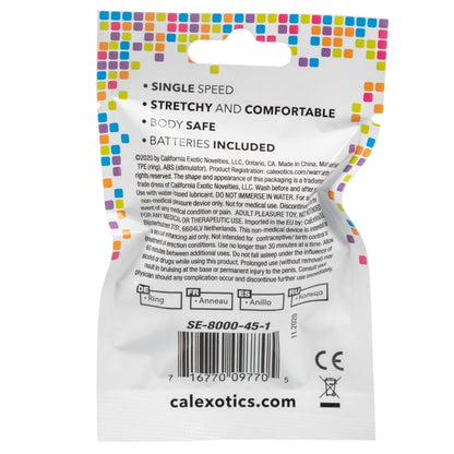 Calexotics Vibrating Ring Foil Pack Blue