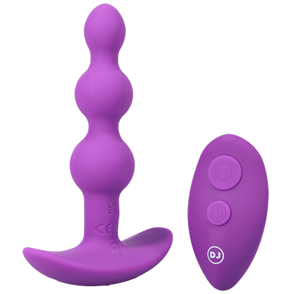 Doc Johnson A-Play Beaded Vibe Rechargeable Anal Plug with Remote