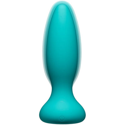 Doc Johnson A-Play Beginner Vibrating Silicone Teal Anal Plug with Remote