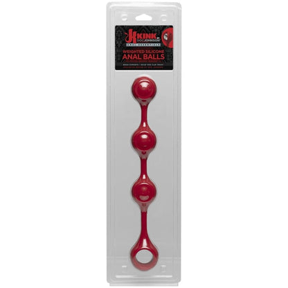 Doc Johnson Kink Weighted Silicone Anal Balls Red