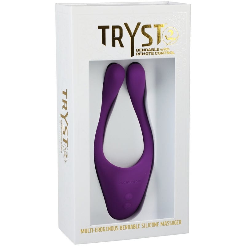 Doc Johnson Vibrators Purple Doc Johnson Tryst V2 Bendable Multi Erogenous Zone Massager with Remote