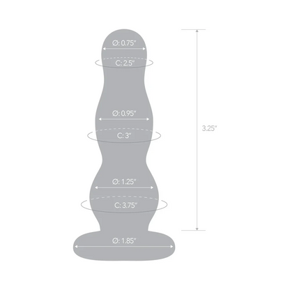 Glas 4" Glass Butt Plug