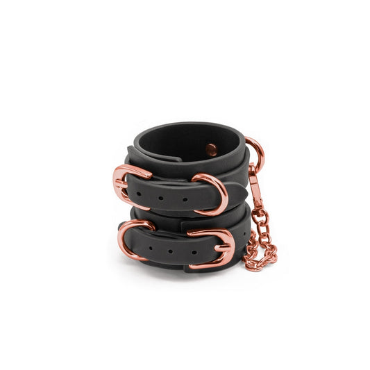 NS Novelties Bondage Couture Black Wrist Cuffs